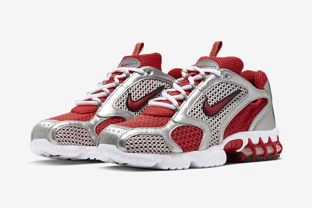 nike spiridon red white